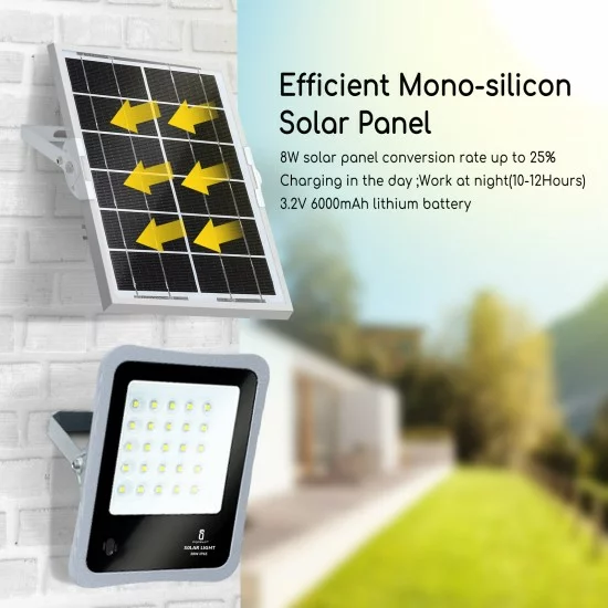 Aigostar Outdoor Flood Light With Solar Panel And Remote Controller Led